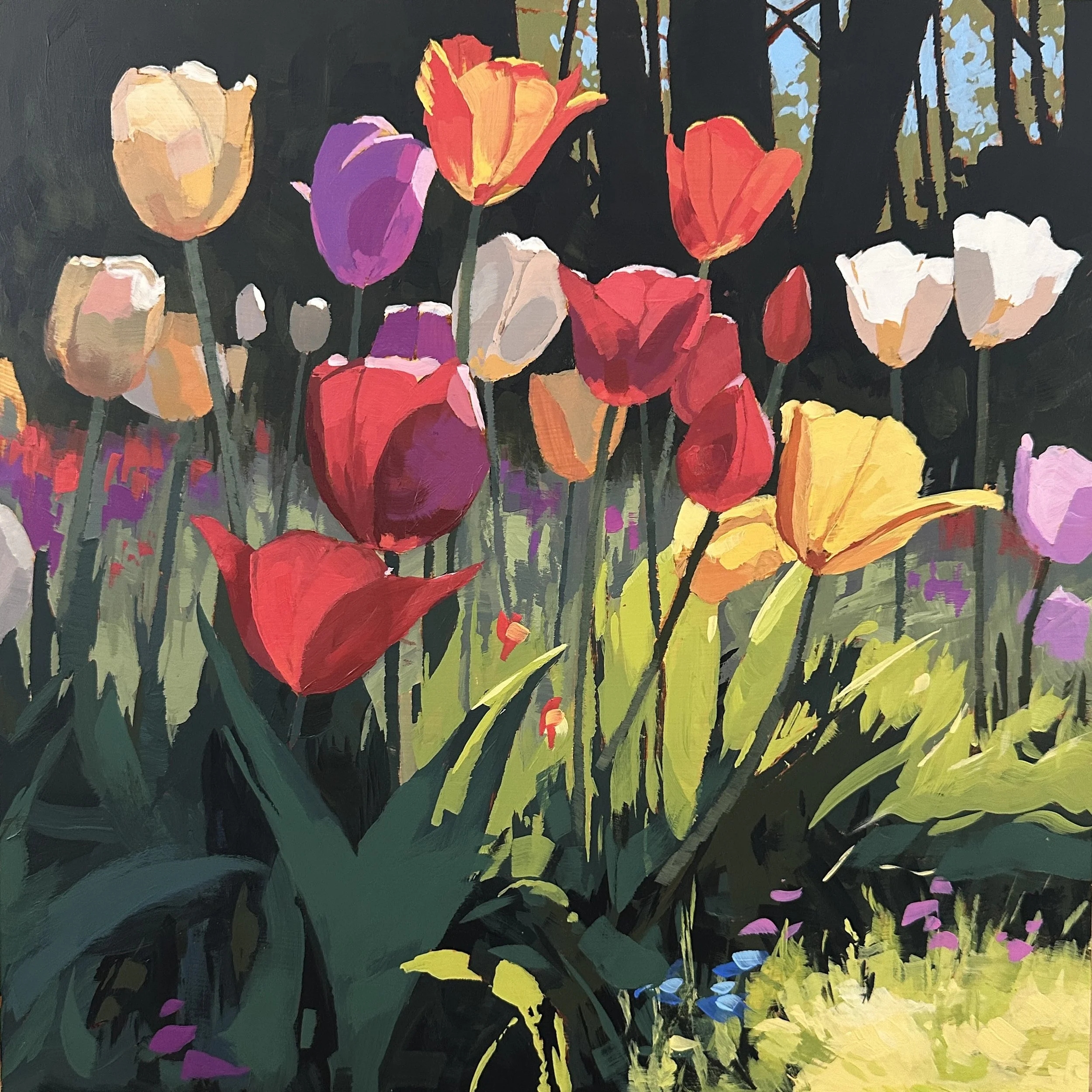 TULIP様オーダー相談ページ⟡.·*. Backyard Tulips — Jim Musil Painter
